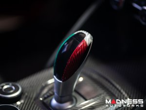 Alfa Romeo Giulia Gear Knob Trim - Carbon Fiber - Pre '20 models - Italian Theme - Feroce Carbon